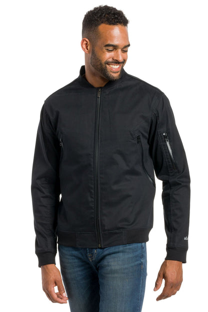 Cyan | Men's Zippered Cotton Bomber With Lining
