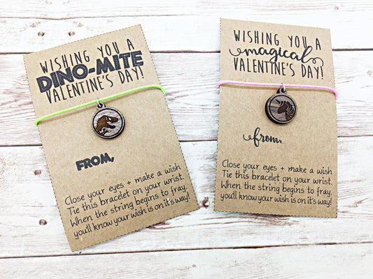 Dino or Unicorn Valentine’s Day Necklaces