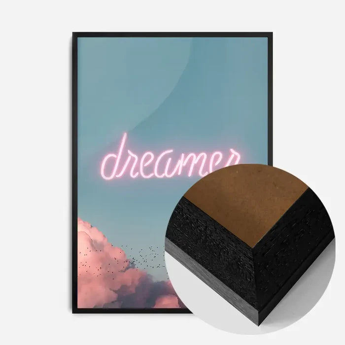 21x30cm | 8¼ x 11¾in / Black Wood Frame