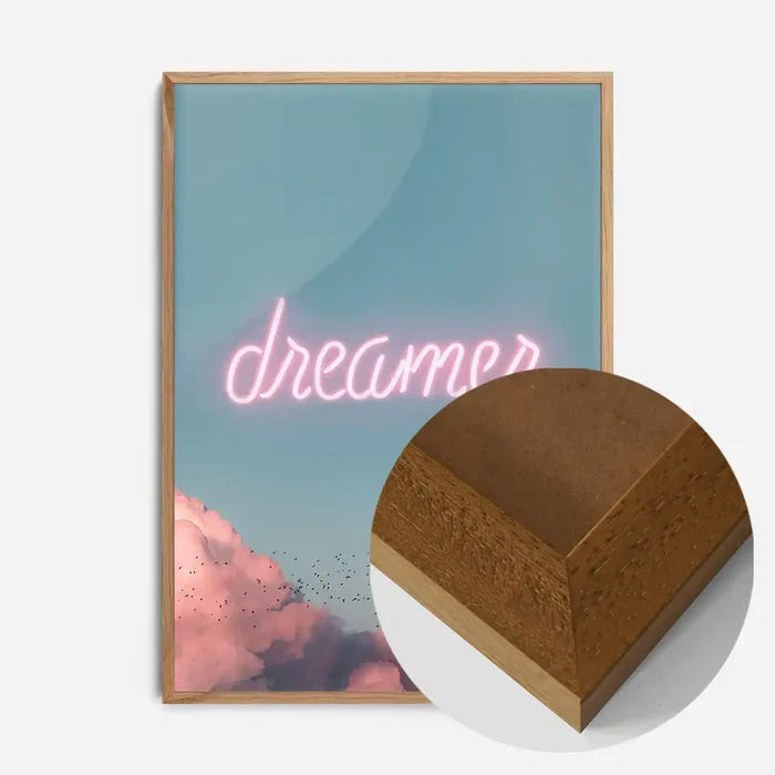 21x30cm | 8¼ x 11¾in / Oak Wood Frame