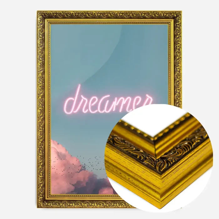 21x30cm | 8¼ x 11¾in / Gold Ornate Frame