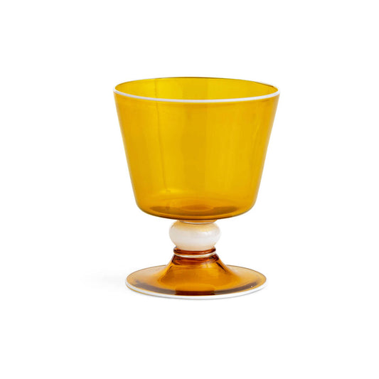 Elegante Wine Glass Yellow With White Rim Eleish Van Breems Home