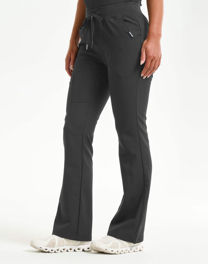 Essential Flare Scrub Pants - Asphalt