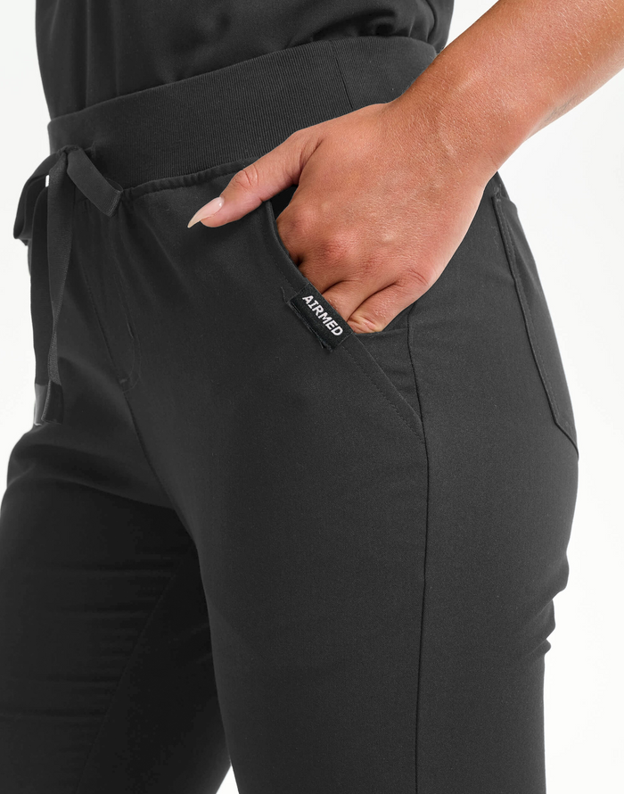 Essential Flare Scrub Pants - Asphalt
