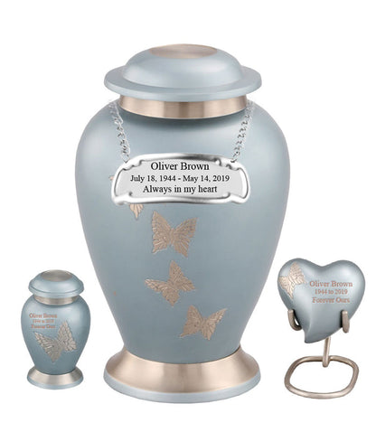 Flora Series - Blue Butterfly Cremation Urn - IUET110FH