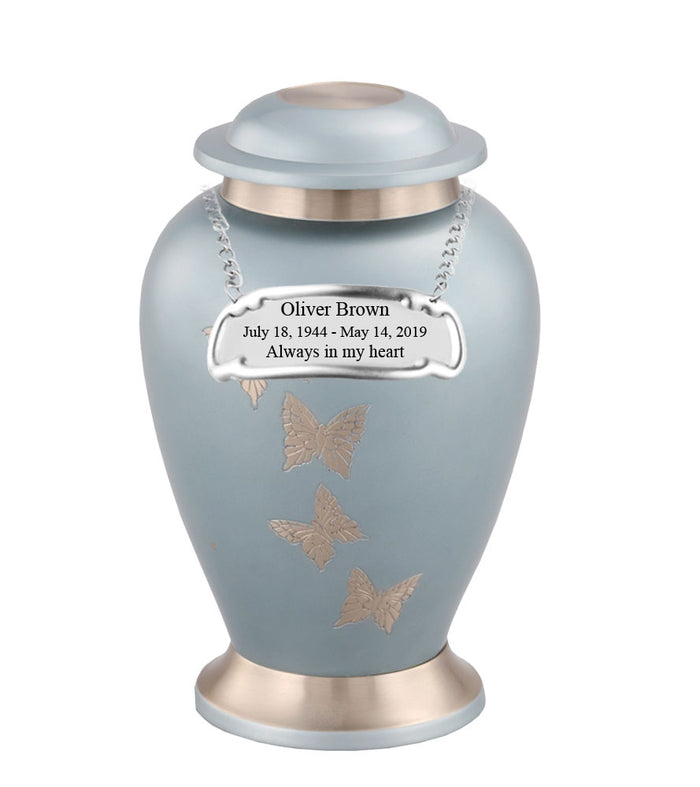 Flora Series - Blue Butterfly Cremation Urn - IUET110FH