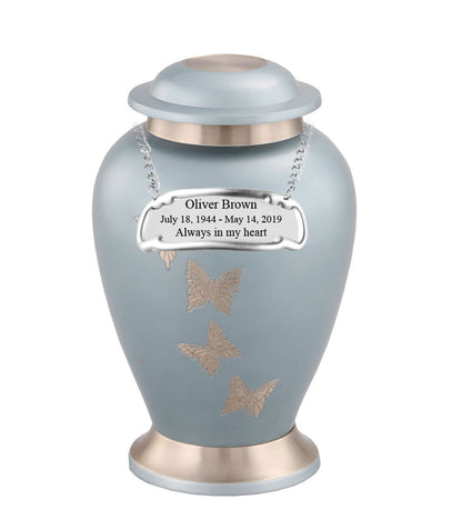 Flora Series - Blue Butterfly Cremation Urn - IUET110FH