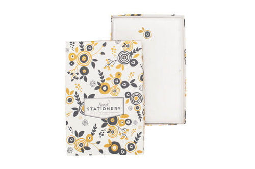 Floral Social Stationery, Set of 12