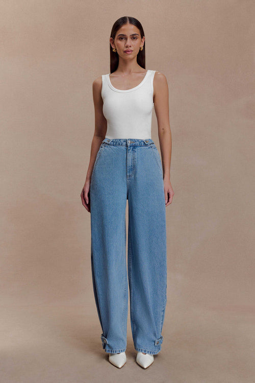 Flossie Multi Way Denim Jeans - Classic Blue