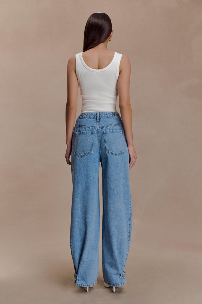 Flossie Multi Way Denim Jeans - Classic Blue