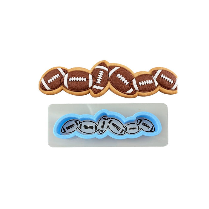 Footballs Fondant Cake Cutter Sports Cookie Cutter Lady