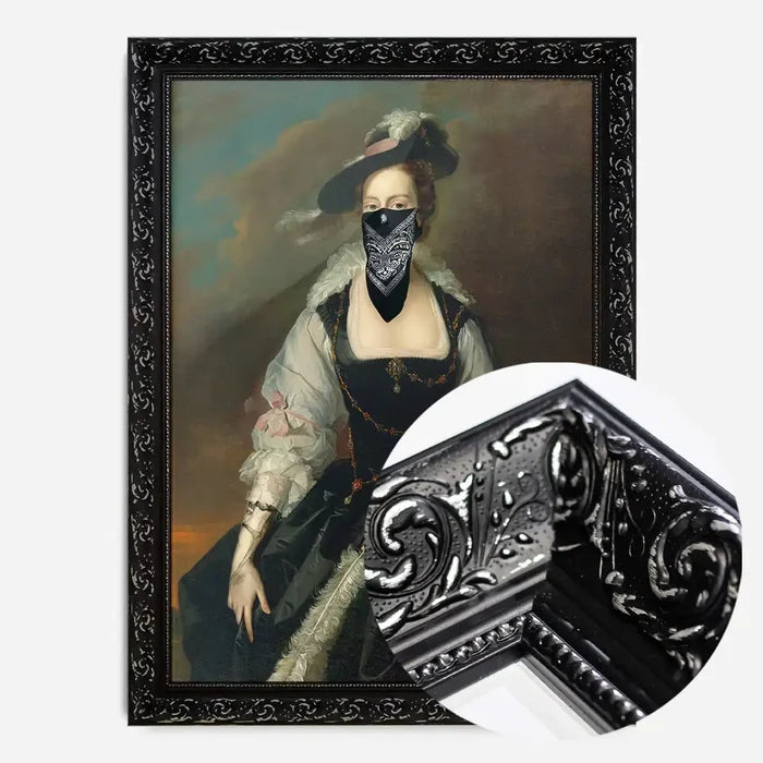21x30cm | 8¼ x 11¾in / Black Ornate Frame