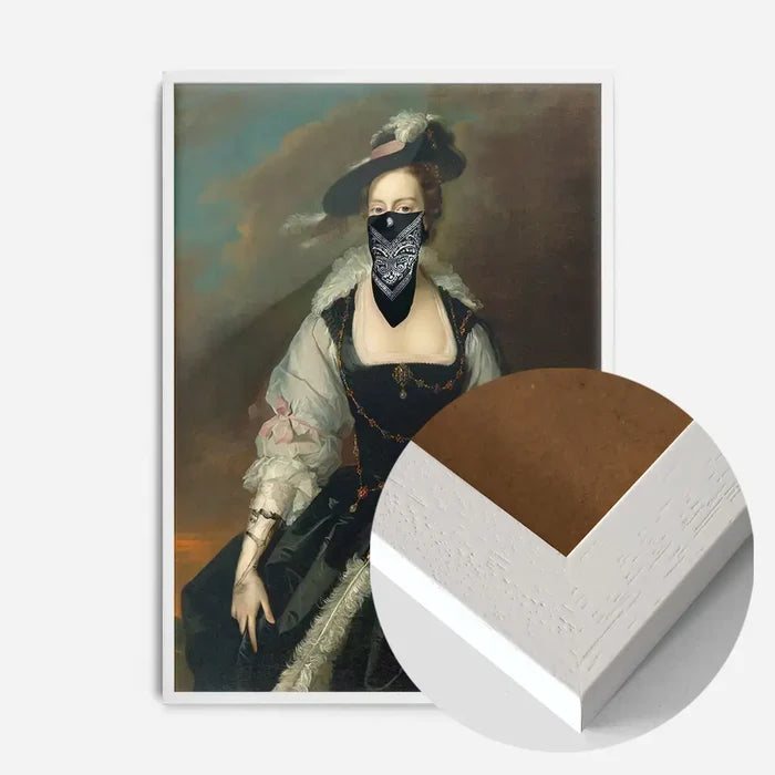 21x30cm | 8¼ x 11¾in / White Wood Frame