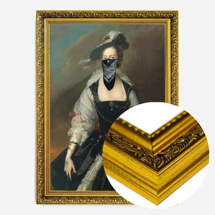 21x30cm | 8¼ x 11¾in / Gold Ornate Frame