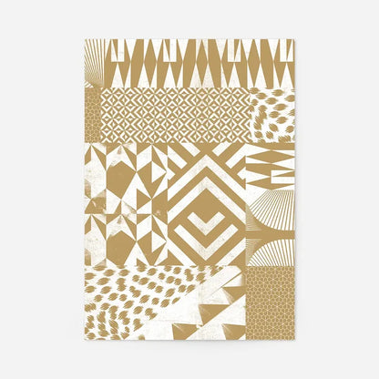 Geometric Segments Gold Print