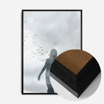 21x30cm | 8¼ x 11¾in / Black Wood Frame