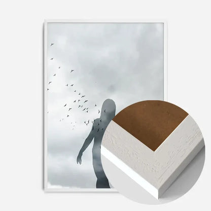 21x30cm | 8¼ x 11¾in / White Wood Frame