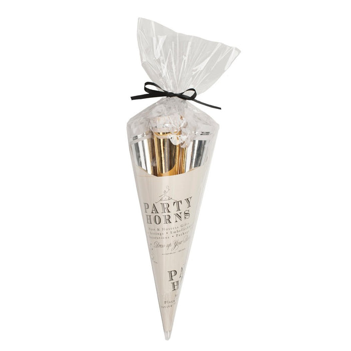 Gold and Silver Party Horn Bouquet