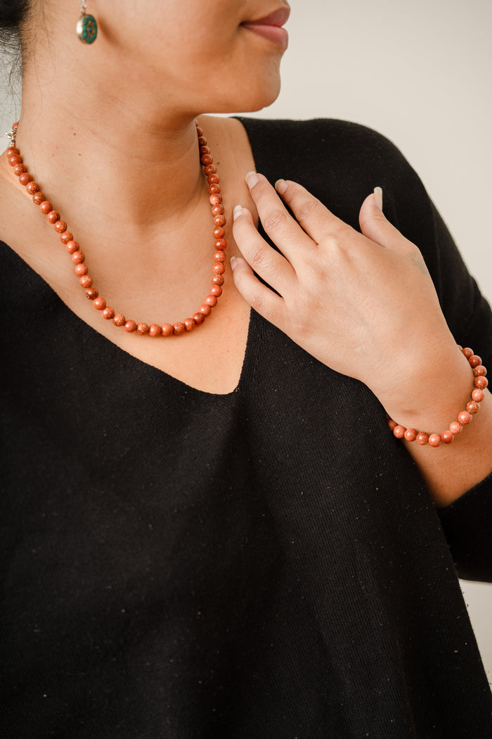 Goldstone sparkling necklace