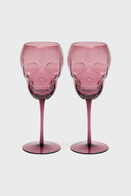 Cranium Wine Glasses [Plum]