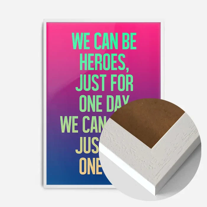 21x30cm | 8¼ x 11¾in / White Wood Frame