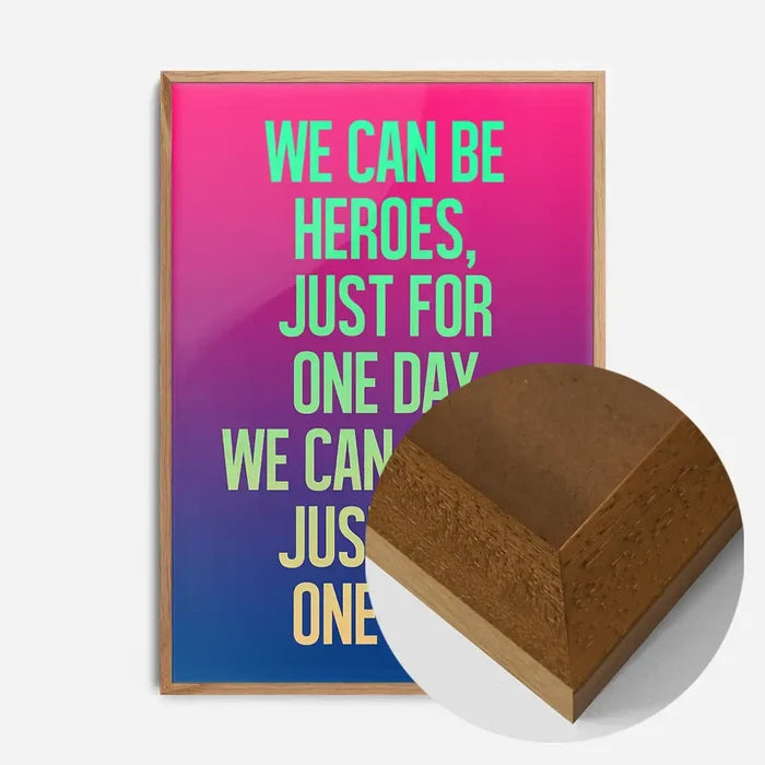 21x30cm | 8¼ x 11¾in / Oak Wood Frame