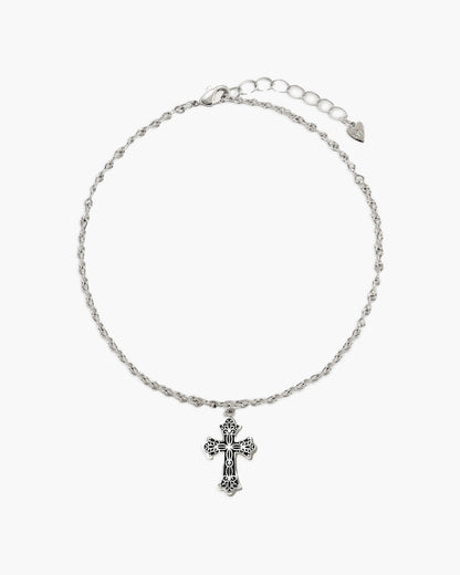 Relic Cross Charm Anklet in Gold