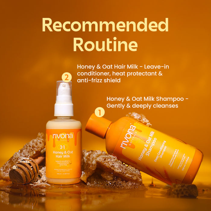 Honey & Oat 3in1 Hair Milk | Leave-in conditioner + Heat Protectant + Anti-Frizz | Suitable for All Hair Types | 100ml