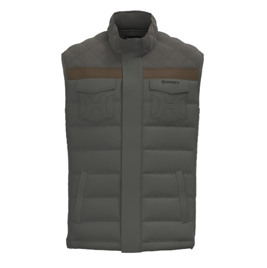Hooey Men's Banff Puffer Packable Vest in Steel Grey