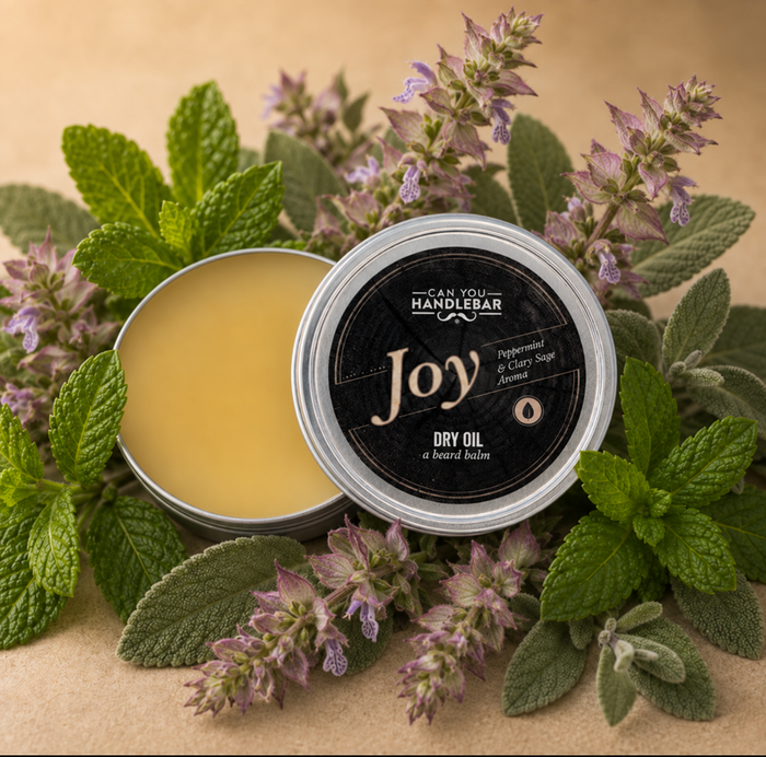 Joy Dry Oil: Peppermint & Clary Sage Beard Balm