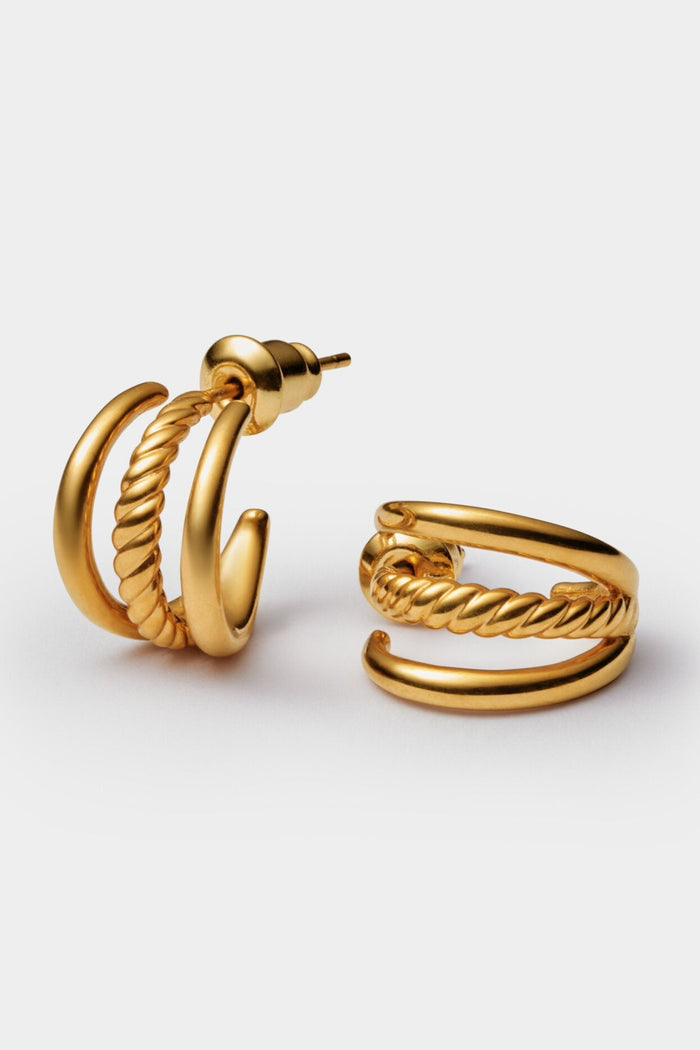 Katie Loxton: Laia Illusion Hoop Gold Earrings - B Social Boutique