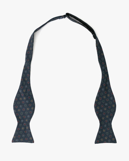 Kiriko Original Bow Tie, Indigo Small Asanoha