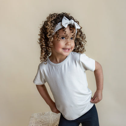 Knotted Bow Headband in Oat