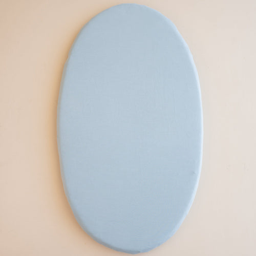 Oval Bassinet Sheet in Fog