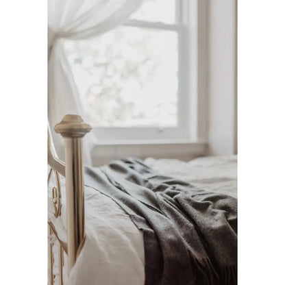 Lambswool Blanket | Charcoal Melange