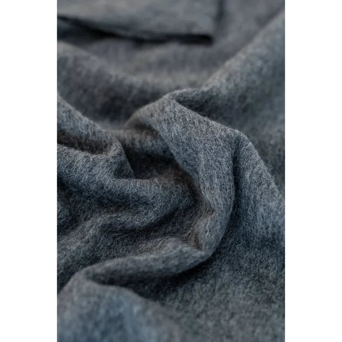 Lambswool Blanket | Charcoal Melange