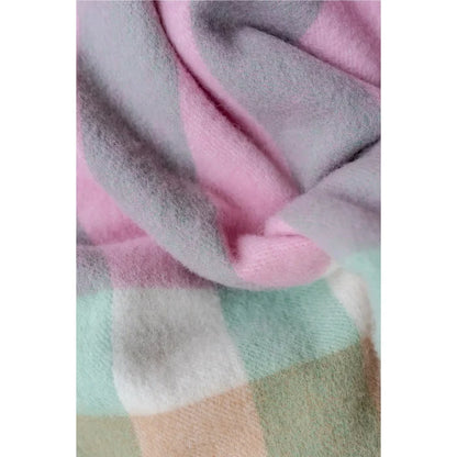 Lambswool Blanket | Pink Gingham Check