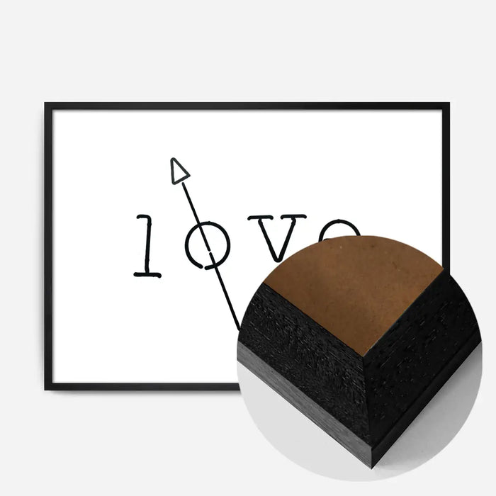 21x30cm | 8¼ x 11¾in / Black Wood Frame