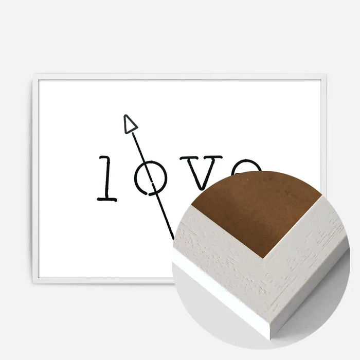 21x30cm | 8¼ x 11¾in / White Wood Frame