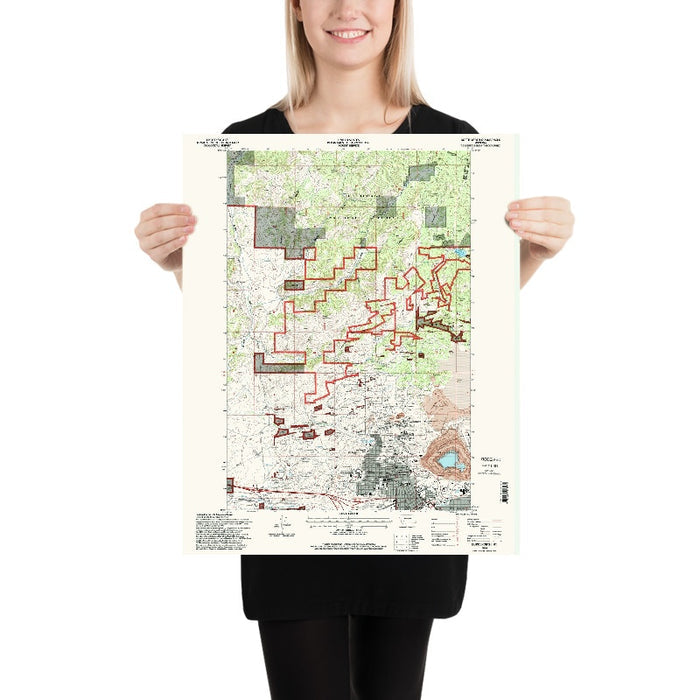 Map of Butte, Montana by USGS, 1996 – Deer Lodge National Forest & Silver Bow Creek