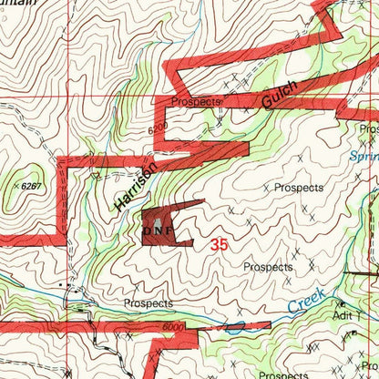 Map of Butte, Montana by USGS, 1996 – Deer Lodge National Forest & Silver Bow Creek