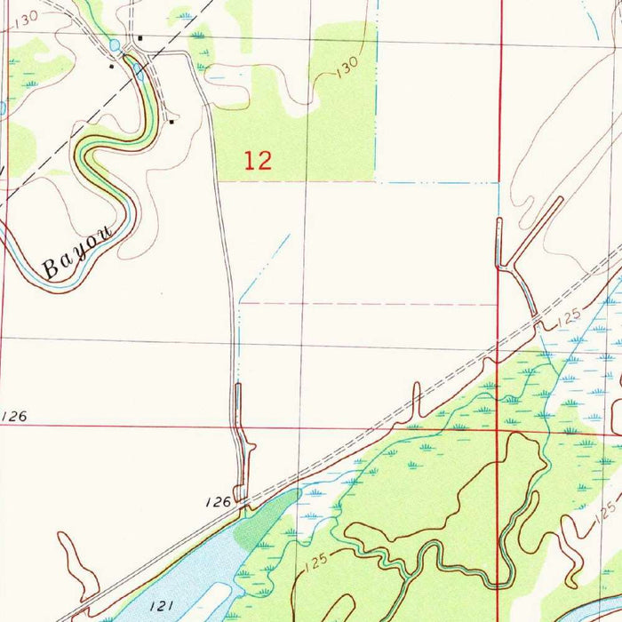 Map of Greenwood, Mississippi by USGS, 1982 – Yazoo River & Mississippi Delta