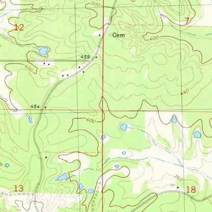 Map of Oxford, Mississippi by USGS, 1980 – Taylor, Water Valley & Sardis Lake