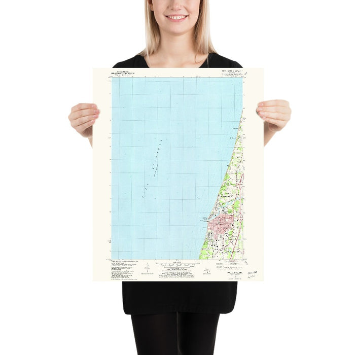 Map of South Haven, Michigan by USGS, 1981 – Lake Michigan, South Haven Harbor & Van Buren State Park
