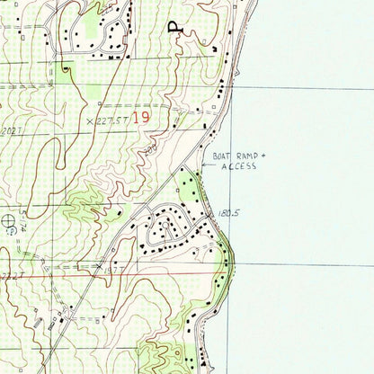 Map of Traverse City, Michigan by USGS, 1983 – East Bay, West Bay & Leelanau Peninsula