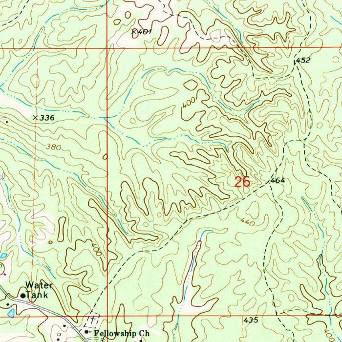Map of Tupelo, Mississippi by USGS, 1992 – Natchez Trace Parkway & US Route 45