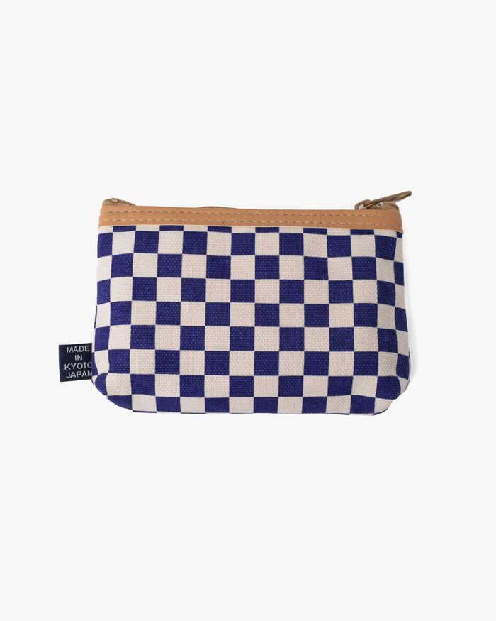 Maple & Moon Bag, Coin Pouch, Blue Ichimatsu