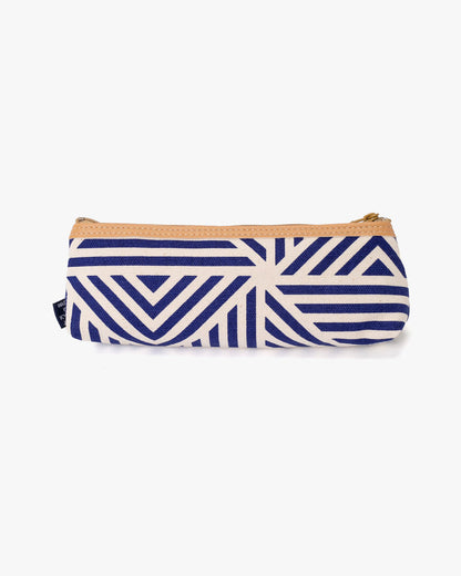 Maple & Moon Bag, Pencil Pouch, Blue Geometric