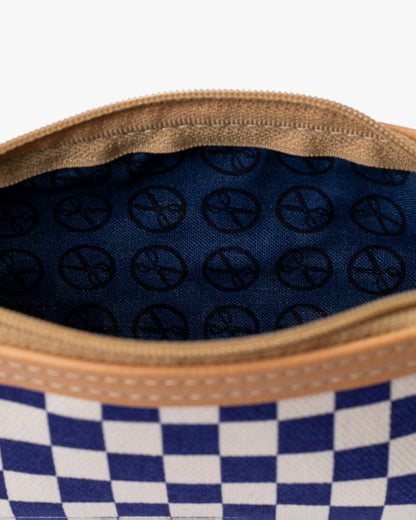 Maple & Moon Bag, Pencil Pouch, Blue Ichimatsu