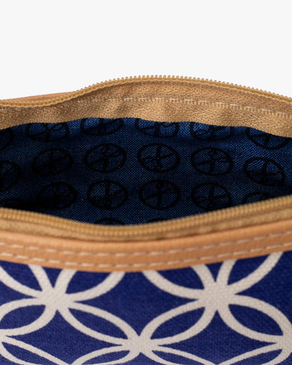 Maple & Moon Bag, Pencil Pouch, Blue Shippou
